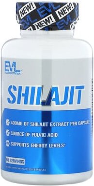 EVLution Nutrition, Shilajit, Ergänzungsmittel mit Shilajit, 400 mg, 60 pflanzliche Kapseln