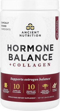 Ancient Nutrition, Hormone Balance + Collagen, Hormone Balance + Kollagen, Vanille, 293,9 g (10,4 oz.)