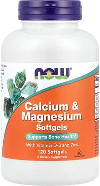NOW Foods, Calcium und Magnesium mit Vitamin D3 und Zink, 120 Weichkapseln