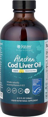 Jigsaw Health, Alaskan Cod Liver Oil Liquid, Alaska-Kabeljau-Lebertran, natürliche Zitrone, 200 ml