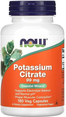 Thumbnail - NOW Foods, Potassium Citrate, Kaliumcitrat, 99 mg, 180 vegetarische Kapseln