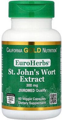 California Gold Nutrition, EuroHerbs™, St. John's Wort Extract, Euromed Quality, Johanniskraut-Extrakt, Euromed-Qualität...