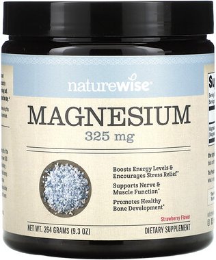 NatureWise, Magnesium, Erdbeere, 325 mg, 264 g (9,3 oz.)