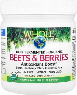 Natural Factors, Whole Earth & Sea, Rote Beete und Beeren Antioxidans Boost, 187 g (6,6 oz.)