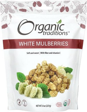 Organic Traditions, Weiße Maulbeeren, 227 g (8 oz.)