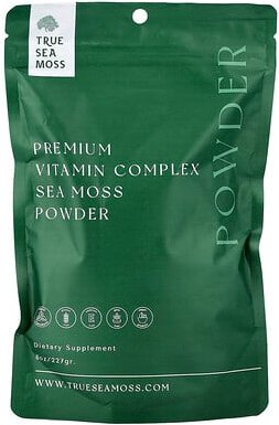 True Sea Moss, Premium Vitamin Complex Sea Moss Powder, Premium-Vitaminkomplex-Seemoos-Pulver, 227 g (8 oz.)