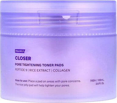 Frankly, Concealer Pore Tightening Toner Pads, Gesichtswasser-Pads, 70 Pads, 105 ml (3,6 fl. oz.)
