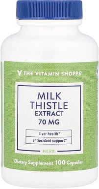 The Vitamin Shoppe, Milk Thistle Extract, Mariendistelextrakt, 70 mg, 100 Kapseln