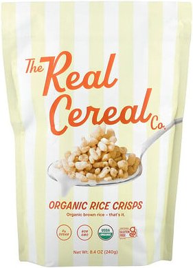 The Real Cereal Co, Organic Rice Crisps, Bio-Reis-Chips, 240 g (8,4 oz.)