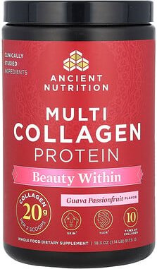 Ancient Nutrition, Multi Collagen Protein, Beauty Within, Guave-Passionsfrucht, 517,5 g (1,14 lb.)