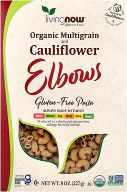 NOW Foods, Bio-Mehrkorn- und Blumenkohl-Ellbogen, glutenfrei, 227 g (8 oz.)