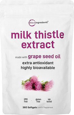 Micro Ingredients, Mariendistelextrakt, 360 Weichkapseln (100 mg pro Weichkapsel)