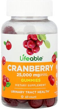 Lifeable, Cranberry Gummies, Cranberry-Fruchtgummis, 60 Fruchtgummis (12.500 mg pro Fruchtgummi)