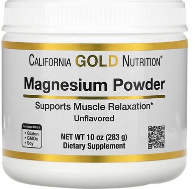 California Gold Nutrition, Magnesium Powder Beverage, Magnesium-Getränkepulver, geschmacksneutral, 283 g (10 oz.)