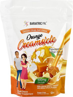 BariatricPal, Calcium Citrate Soft Chews, weiche Calciumcitrat-Kau-Snacks, Orangen-Creamsicle, 90 weiche Kau-Snacks