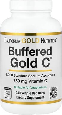 California Gold Nutrition, Buffered Gold C, GOLD Standard Sodium Ascorbate (Vitamin C), gepuffertes Vitamin C, Natriumas...