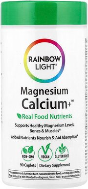 Rainbow Light, Magnesium Calcium+™, Magnesium Calcium+™, 90 Kapseln