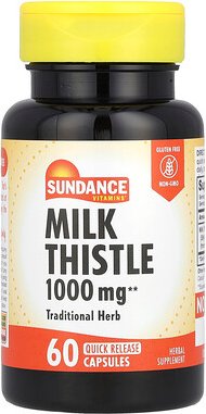 Sundance Vitamins, Milk Thistle, Mariendistel, 1.000 mg, 60 Kapseln mit schneller Freisetzung