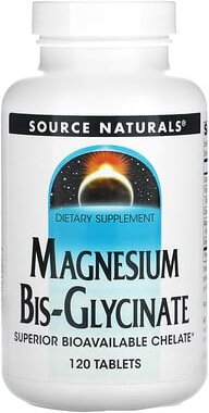 Thumbnail - Source Naturals, Magnesiumbis-Glycinat, 120 Tabletten