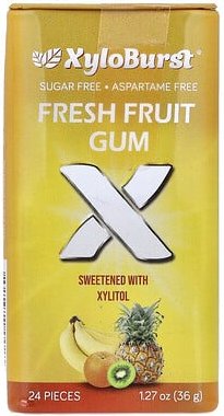 Xyloburst, Xylitol Gum, Xylitgummi, frische Früchte, 24 Stück, 36 g (1,27 oz.)