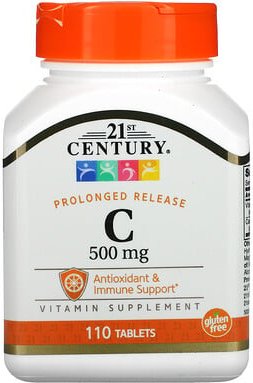21st Century, Vitamin C, verlängerte Freisetzung, 500 mg, 110 Tabletten