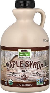 NOW Foods, Real Food, Bio-Ahornsirup, Grad A, dunkle Farbe, 32 fl. oz. (946 ml)