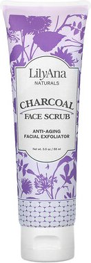 Lilyana Naturals, Charcoal Face Scrub, Gesichtspeeling mit Aktivkohle, 88 ml (3 oz.)