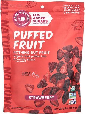 Made in Nature, Puffed Fruit, gepuffte Früchte, Erdbeere, 25,5 g (0,9 oz.)