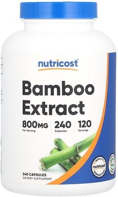Thumbnail - Nutricost, Bamboo Extract, Ergänzungsmittel mit Bambusextrakt, 240 Kapseln (400 mg pro Kapsel)
