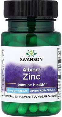 Thumbnail - Swanson, Albion® Zinc, Zink, 30 mg, 90 vegane Kapseln