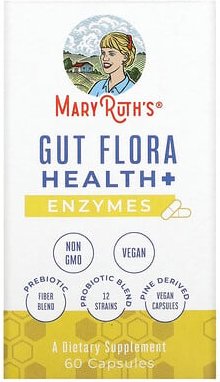 MaryRuth's, Gut Flora Health + Enzymes, 60 Kapseln