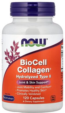 NOW Foods, BioCell Collagen®, hydrolysierter Typ II, 120 Kapseln