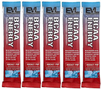 EVLution Nutrition, BCAA Energy®, Rocky Pop, 5 Päckchen, je 9,4 g (0,33 oz.).