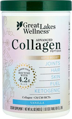 Great Lakes Wellness, Advanced Collagen Peptides, verbesserte Kollagenpeptide, Vanille, 400 g (14,1 oz.)