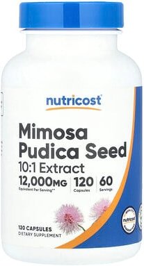 Nutricost, Mimosa pudica Seed, Mimosensamen, 120 Kapseln (6.000 mg pro Kapsel)