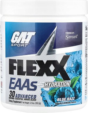 GAT, Flexx EAAs + Hydration, Blue Razz, EAAs und Hydratation, Blue Razz, 355,2 g (12,5 oz.)