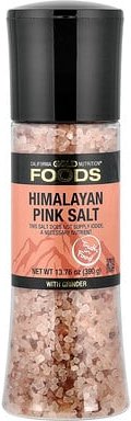 California Gold Nutrition, Foods, Pink Himalayan Salt Grinder, Salzmühle mit pinkem Himalayasalz, 390 g (13,76 oz.)