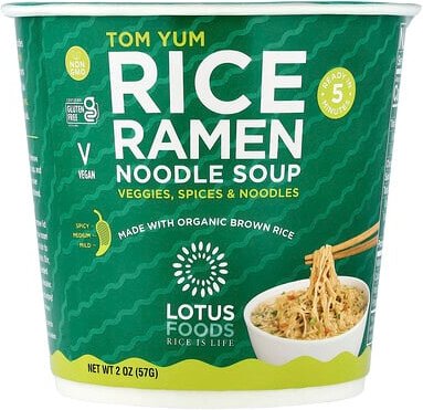 Lotus Foods, Rice Ramen Noodle Soup, Reis-Ramen-Nudelsuppe, Tom Yum, 57 g (2 oz.)