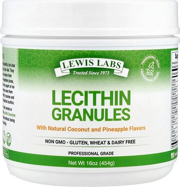 Lewis Labs, Lecithin Granules, Lecithingranulat, natürliche Kokosnuss und Ananas, 454 g (16 oz.)