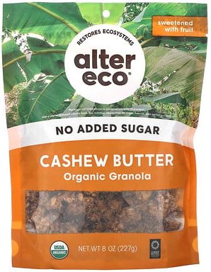 Alter Eco, Organic Granola, Cashew Butter, Bio-Granola, Cashew-Butter, 227 g (8 oz.)
