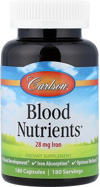 Carlson, Blood Nutrients, Blutnährstoffe, 180 Kapseln