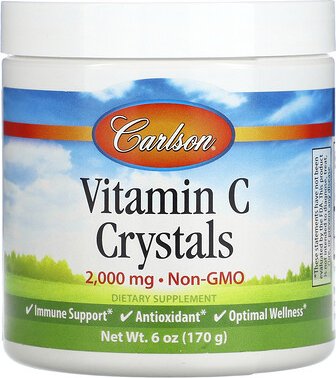 Carlson, Vitamin C Crystals, Vitamin-C-Kristalle, 170 g (6 oz.)