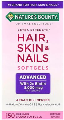 Nature's Bounty, Optimal Solutions®, Haare, Haut und Nägel, 150 flüssige Rapid-Release-Weichkapseln