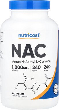 Nutricost, NAC, 1.000 mg, 240 Tabletten