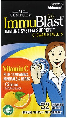 Thumbnail - 21st Century, ImmuBlast, Zitrus, 32 kaubare Tabletten