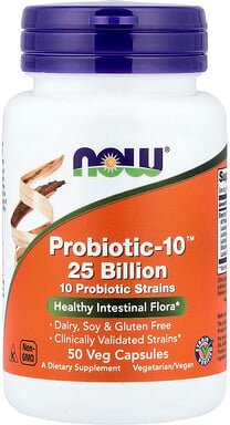 NOW Foods, Probiotic-10™ 25 Milliarden, 50 vegetarische Kapseln