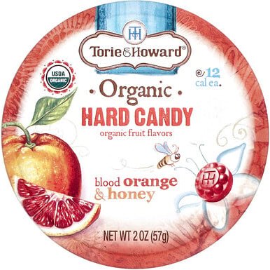 Torie & Howard, Bio, Lutschbonbons, Blutorange und Honig, 2 oz (57 g)