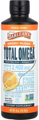 Barlean's, Total Omega®, Omega 3-6-9, Orangencreme, 2.400 mg, 454 g (16 oz.)