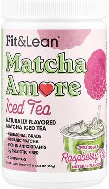 Fit & Lean, Matcha Amore Iced Tea, Matcha-Amore-Eistee, Himbeertee, 135 g (4,8 oz.)