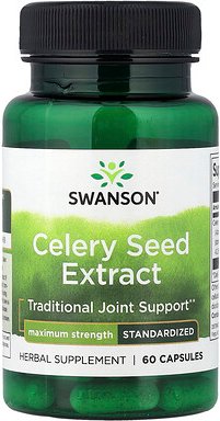 Swanson, Celery Seed Extract, Selleriesamenextrakt, standardisiert, 60 Kapseln (150 mg pro Kapsel)
